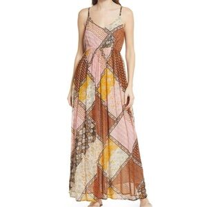 NWT RAGA Anthropologie Jenya Maxi Patchwork Dress (size S)